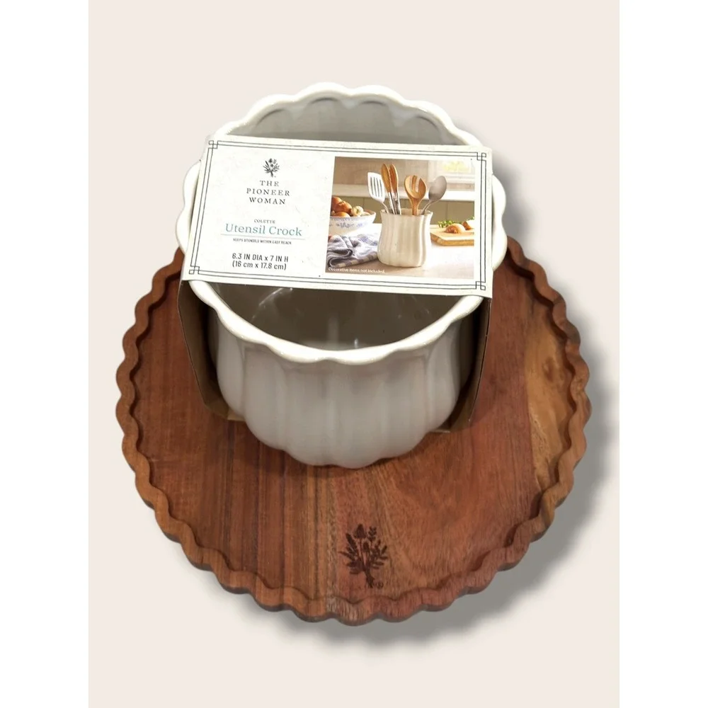 The Pioneer Woman Acacia Wood Lazy Susan, 12